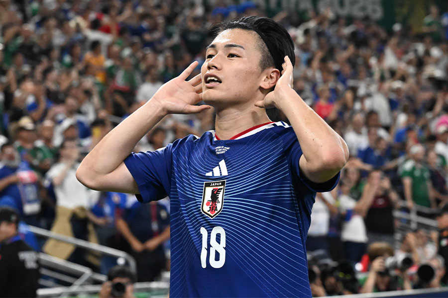 上田綺世がW杯で初ゴール【写真:徳原隆元】