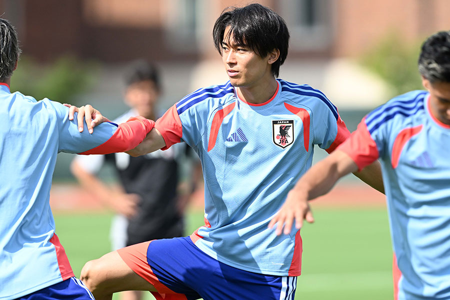 日本代表の中村敬斗【写真:徳原隆元】
