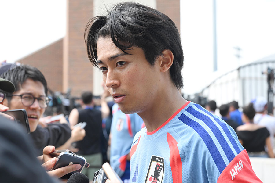 日本代表の中村敬斗【写真：徳原隆元】