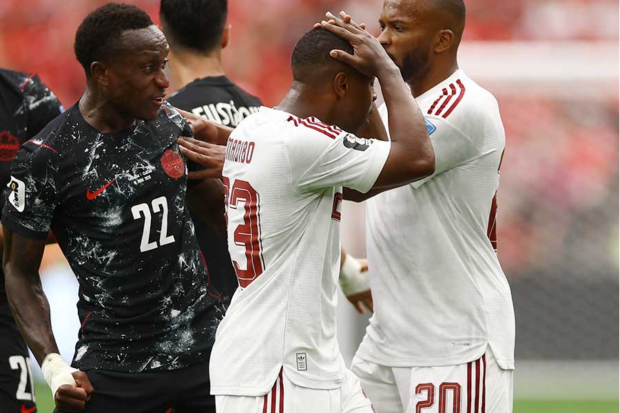 5試合の出場停止処分が科されたカタール代表MFアシム・マディボ【写真：ロイター】