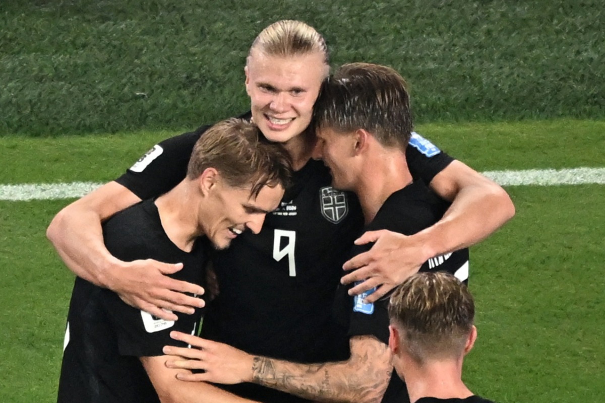 ノルウェー代表のアウェーユニフォームが話題に【写真:ロイター】