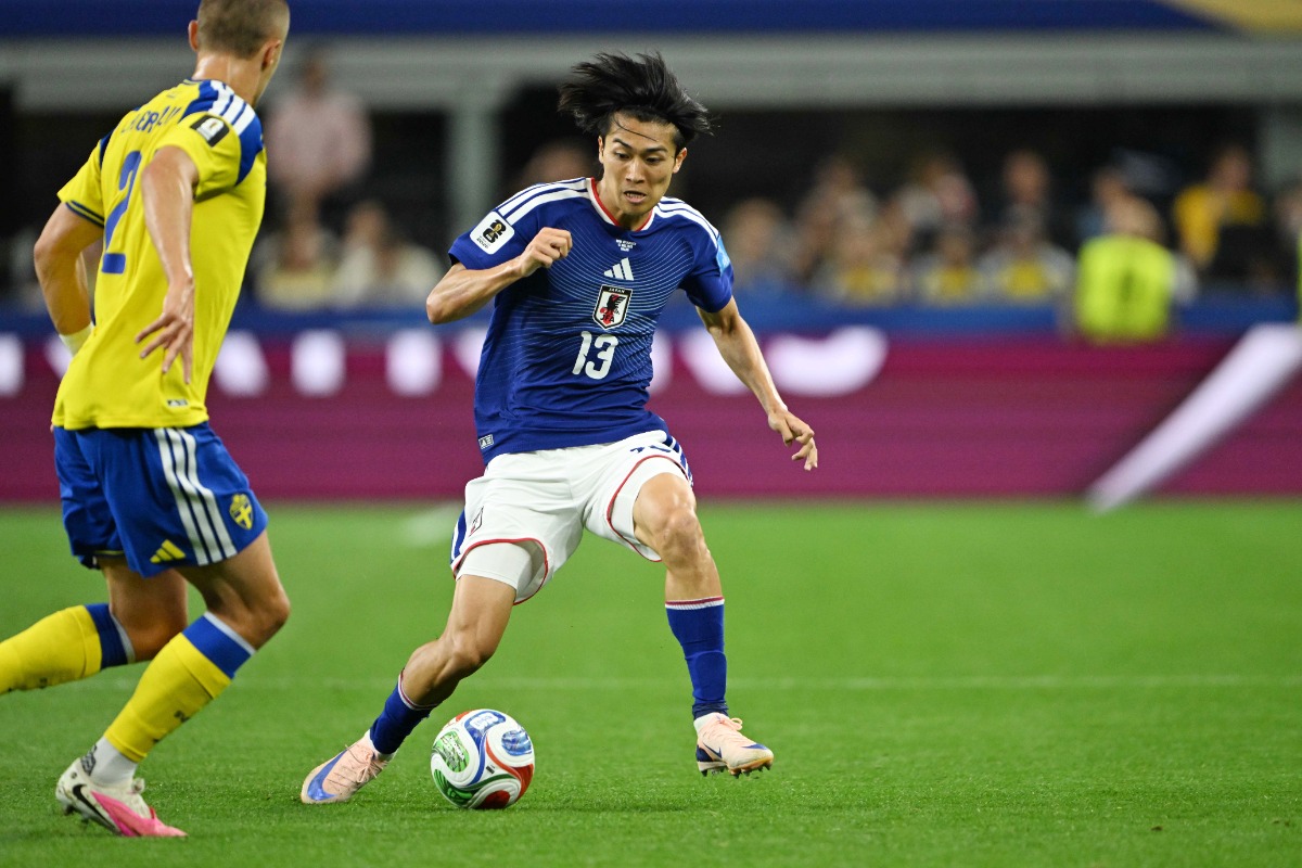 日本代表の中村敬斗【写真：徳原隆元】