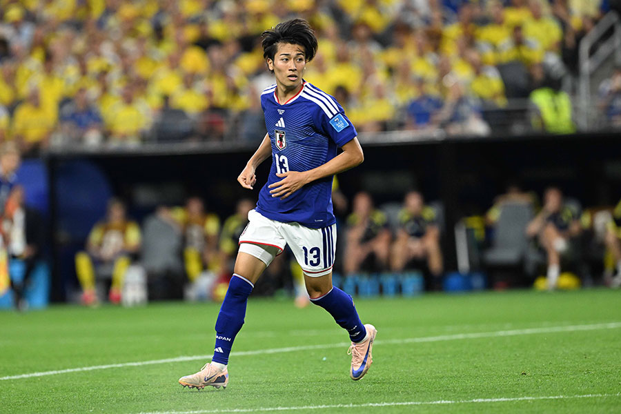 日本代表の中村敬斗【写真:徳原隆元】