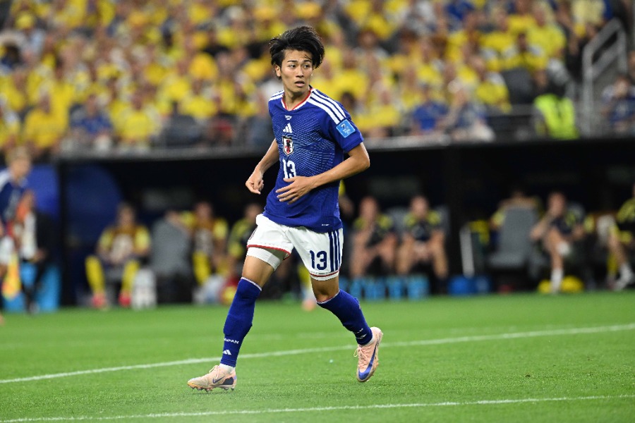 日本代表の中村敬斗【写真：徳原隆元】