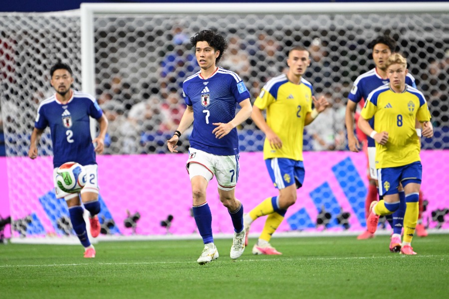 日本代表の田中碧【写真：徳原隆元】