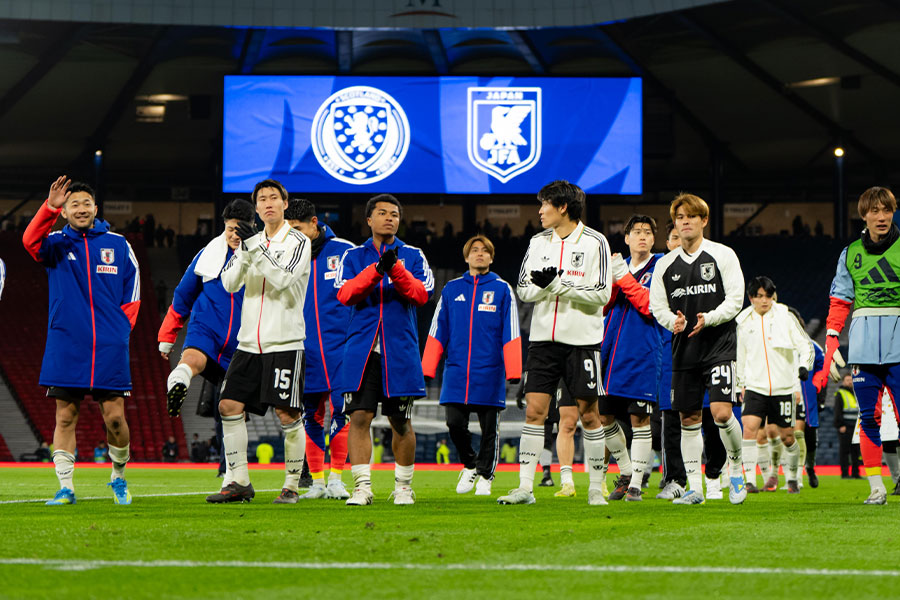 ブラジル戦で2ndユニフォーム着用へ【写真：岩本太成】