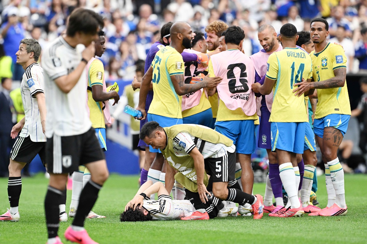 日本代表はブラジル代表に敗戦【写真：徳原隆元】