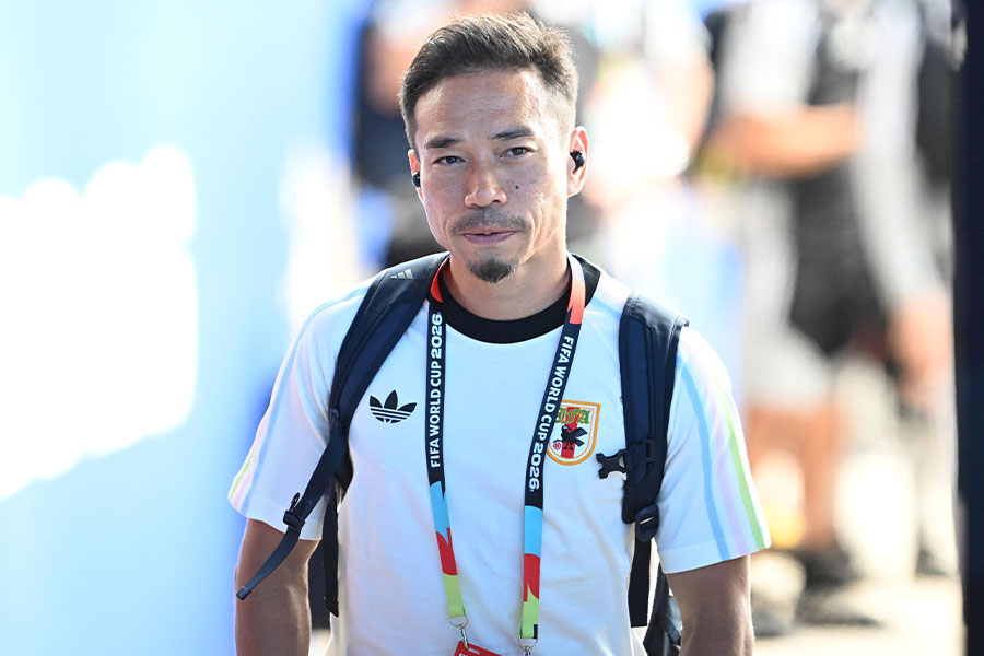 長友佑都が子供たちとのやりとりを明かした【写真：徳原隆元】