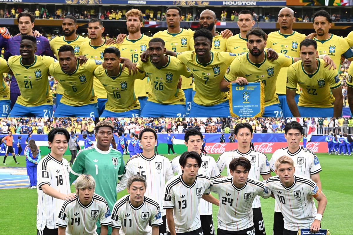 日本代表はW杯でブラジル代表に敗れた【写真:ロイター&徳原隆元】