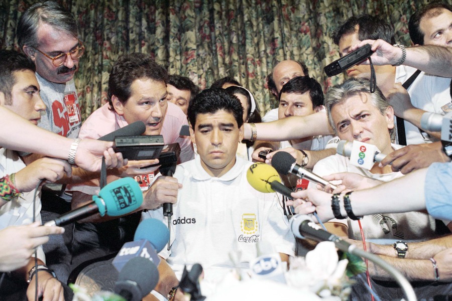 元アルゼンチン代表のマラドーナ氏【写真:AP/アフロ】