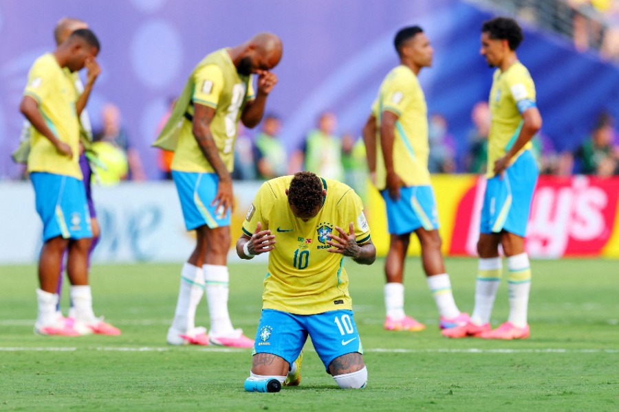 北中米W杯敗退が決まったブラジル代表【写真:ロイター】