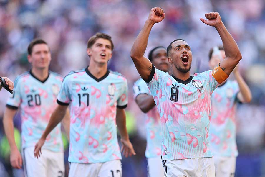 アメリカ代表に勝利したベルギー代表【写真:ロイター】