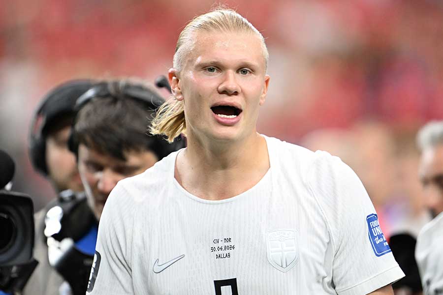 ノルウェー代表FWアーリング・ハーランド【写真:徳原隆元】