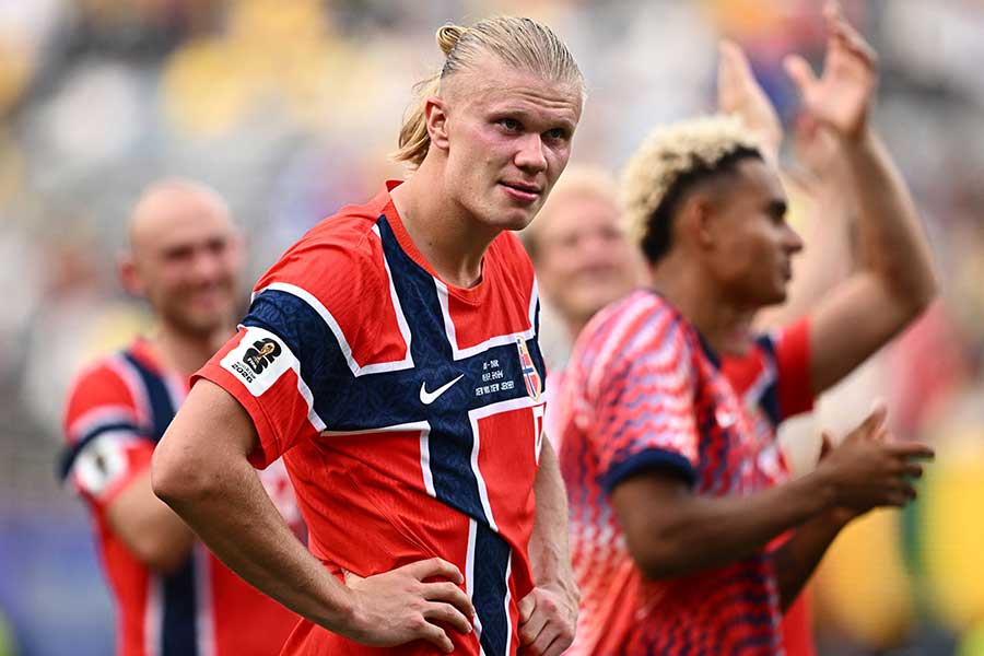 ノルウェー代表FWアーリング・ハーランド【写真:ロイター】