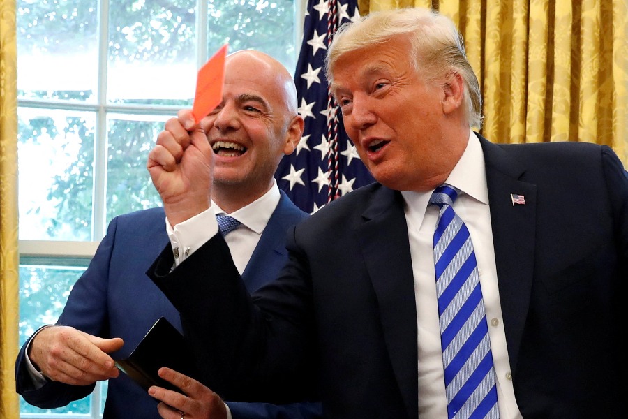 W杯出場停止処分事案に介入したと見られるドナルド・トランプ大統領【写真:ロイター】