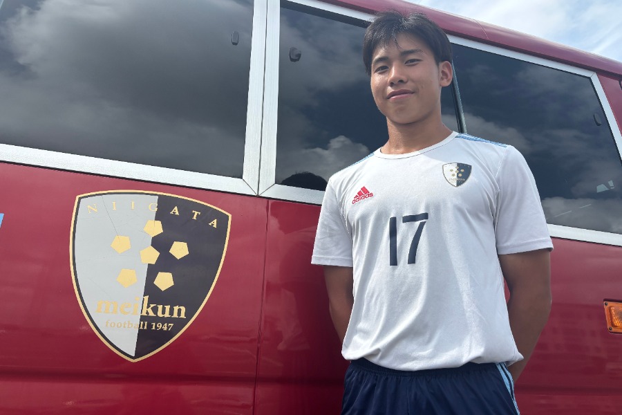 新潟明訓の田代蓮翔【写真:安藤隆人】