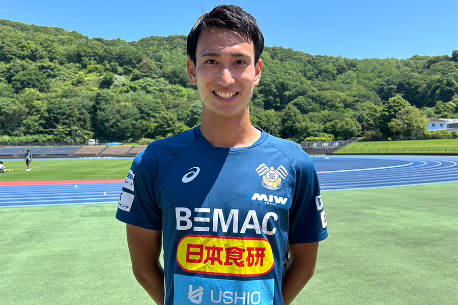 取材に応じた今治・中井卓大【写真：FOOTBALL ZONE編集部】