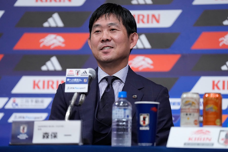 続投が決定した森保一監督【写真:増田美咲】