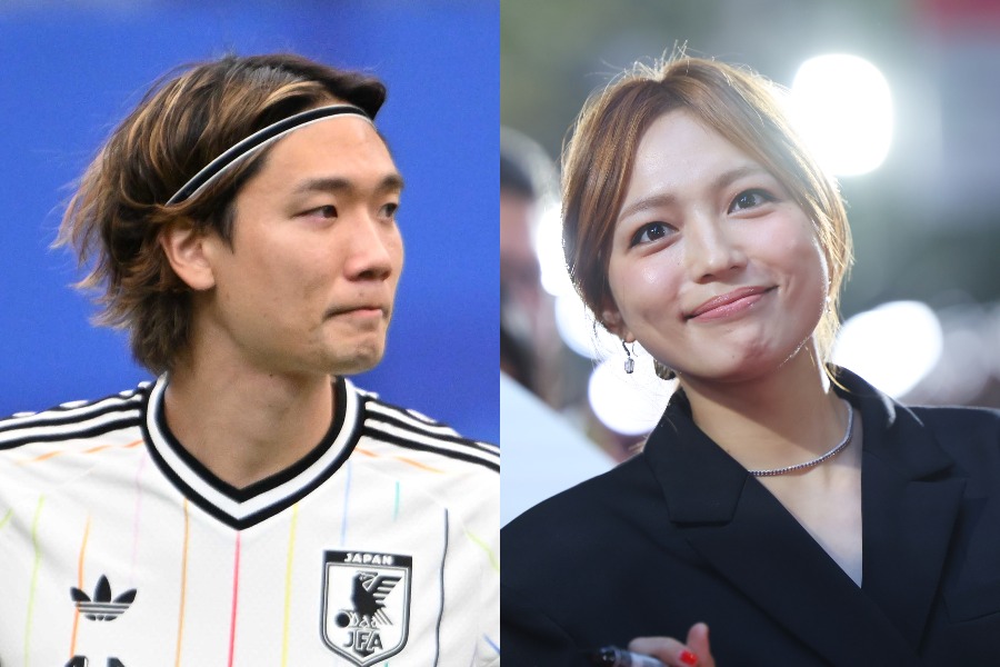 日本代表の板倉滉と川口春奈さん【写真：徳原隆元&2025 TIFF/アフロ】