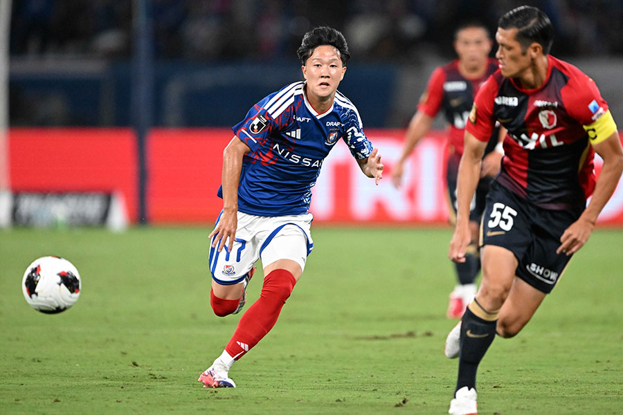 鹿島戦で先制ゴールを決めた三井寺眞【写真:徳原隆元】