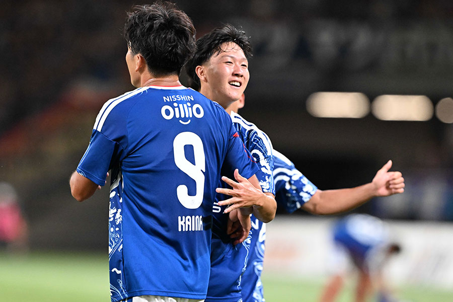 デビュー戦で初ゴールを決めた横浜FM・三井寺眞【写真：徳原隆元】