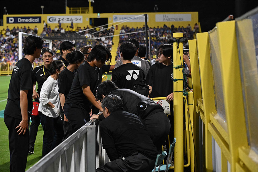 柏と長崎の一戦で急病人が発生【写真：徳原隆元】