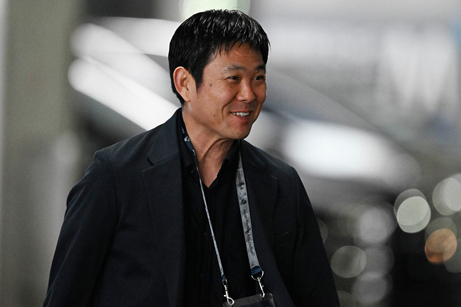 町田と浦和の一戦を視察した森保一監督【写真：徳原隆元】