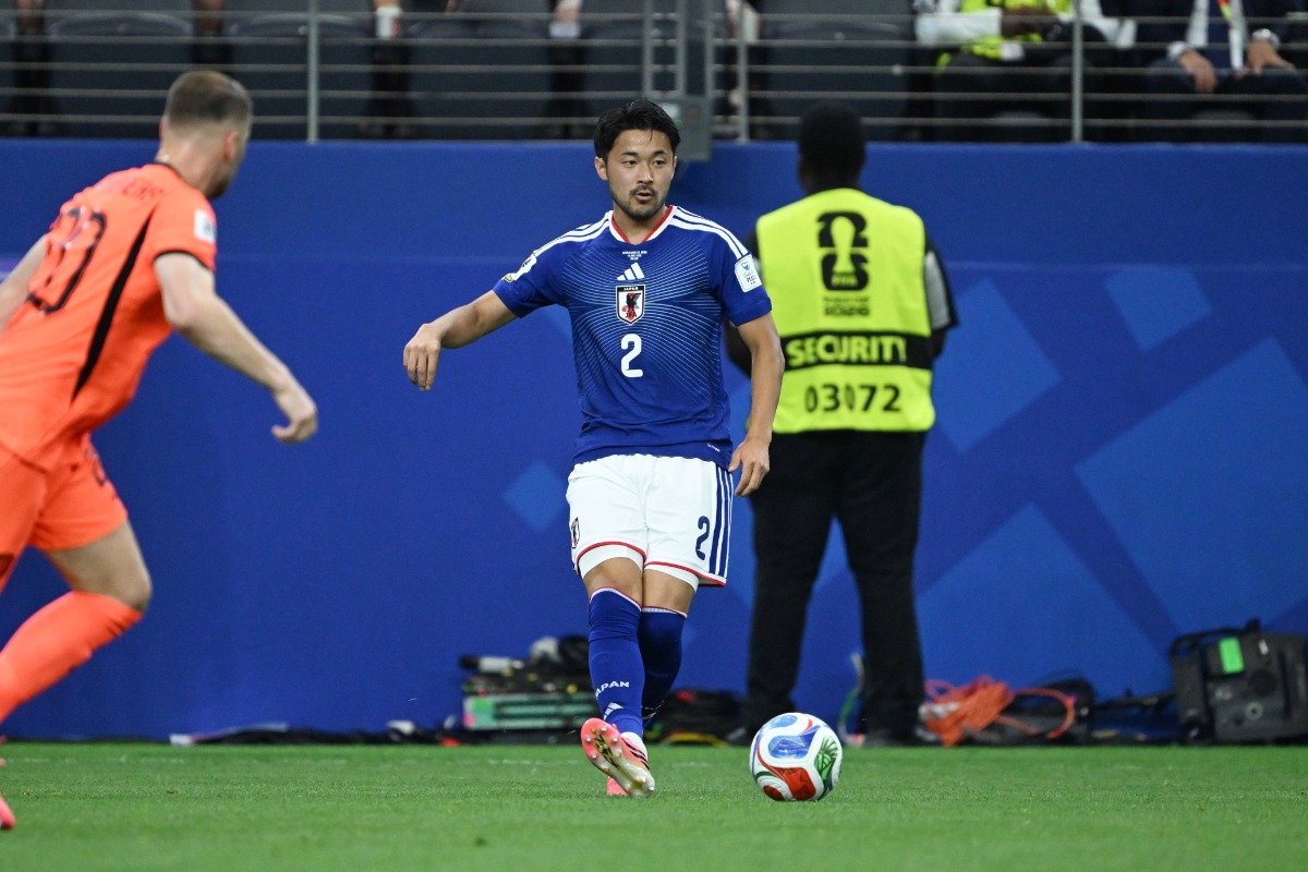 日本代表DFの菅原由勢【写真:徳原隆元】