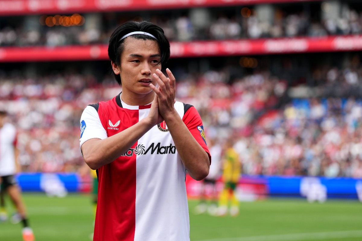 フェイエノールトからリールに移籍する上田綺世【写真:アフロ】