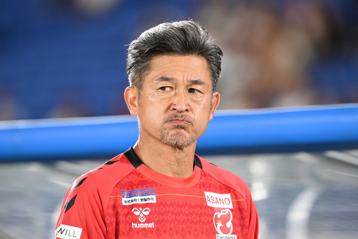 福島の三浦知良【写真：徳原隆元】