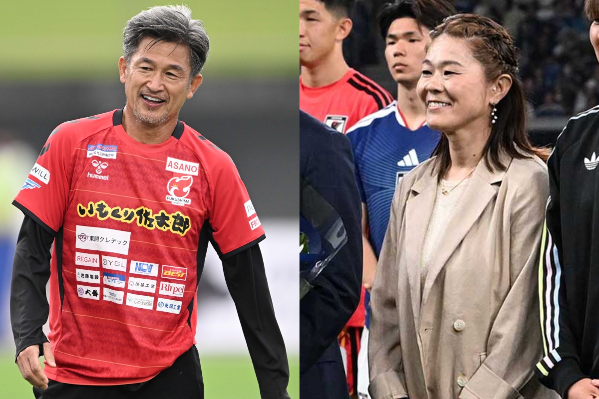 カズ＆澤穂希がしまむら新CMに出演【写真：徳原隆元】