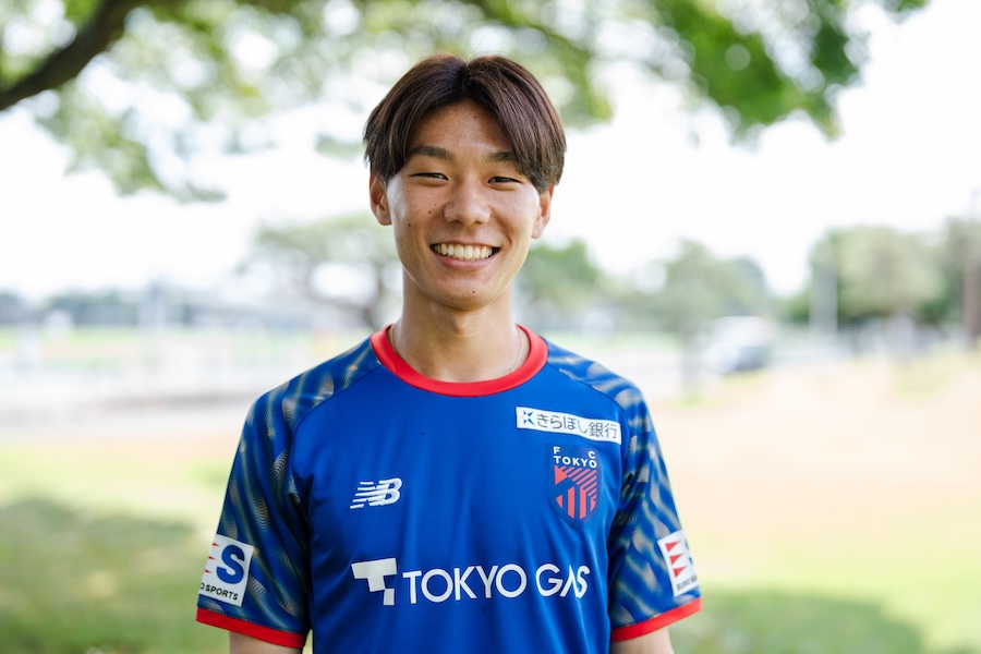 今年1月からFC東京でプレーする稲村隼翔選手