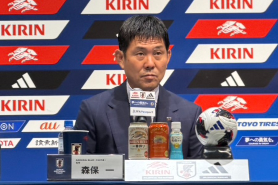 日本代表を率いる森保一監督【写真:FOOTBALL ZONE編集部】