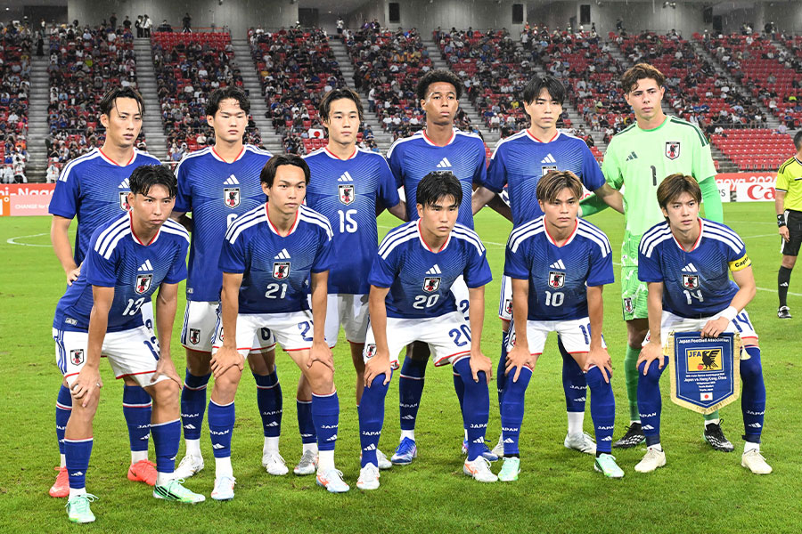 キルギス戦のスタメン11人が発表された【写真:徳原隆元】