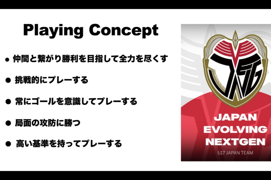 U-17日本選抜に示されたプレーコンセプト【画像提供=戸田和幸】