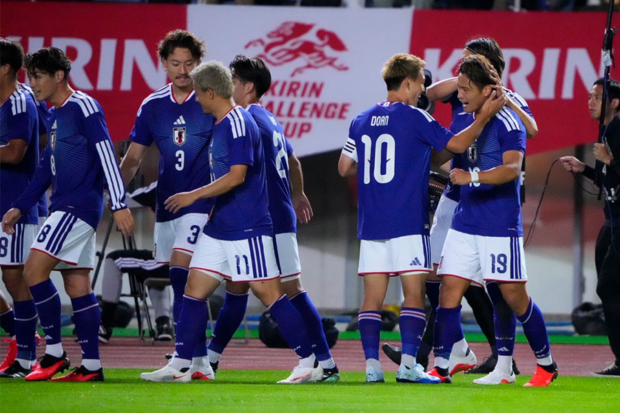 森保ジャパンと対戦したウルグアイ代表【写真:徳原隆元】