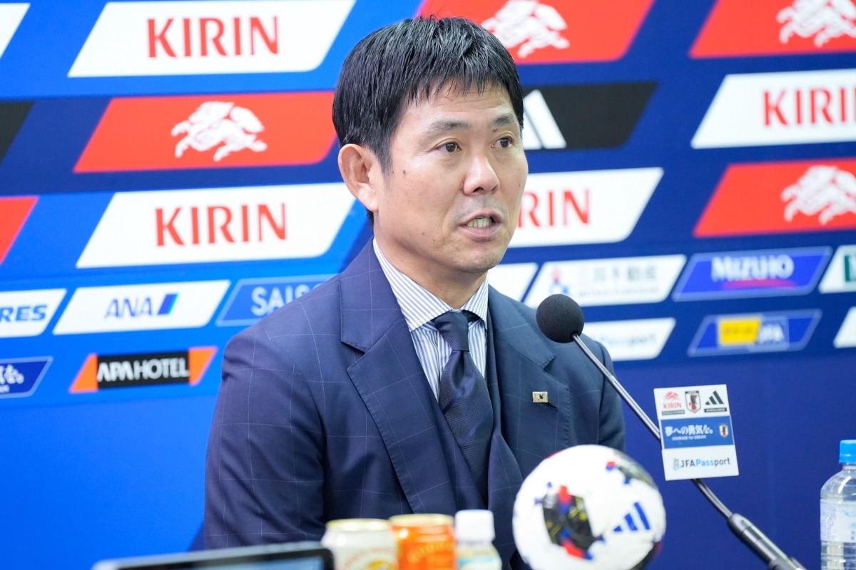 森保監督が先制ゴールを決めた松木玖生について言及した【写真:増田美咲】
