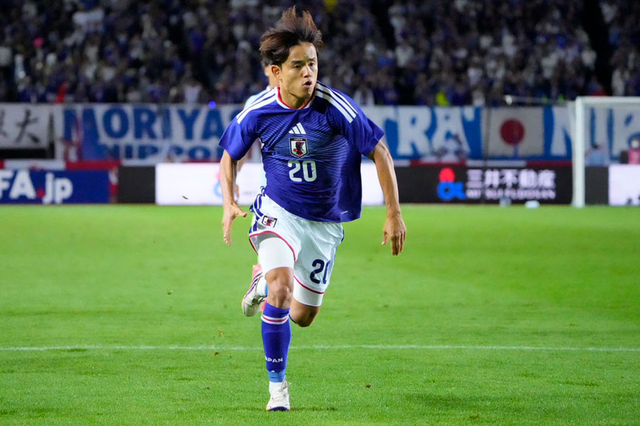 ウルグアイ戦に途中出場した久保建英【写真:増田美咲】