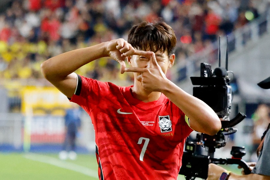 韓国代表のソン・フンミン【写真:ロイター】