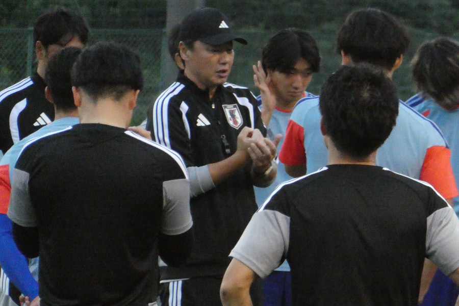 大岩監督が試合前日の取材に応じた【写真:FOOTBALL ZONE編集部】