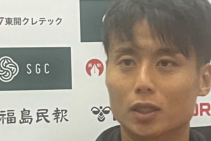 福島のFW岡田優希【写真:荻島弘一】