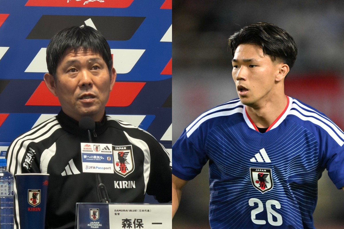森保監督が塩貝健人について言及【写真:徳原隆元】