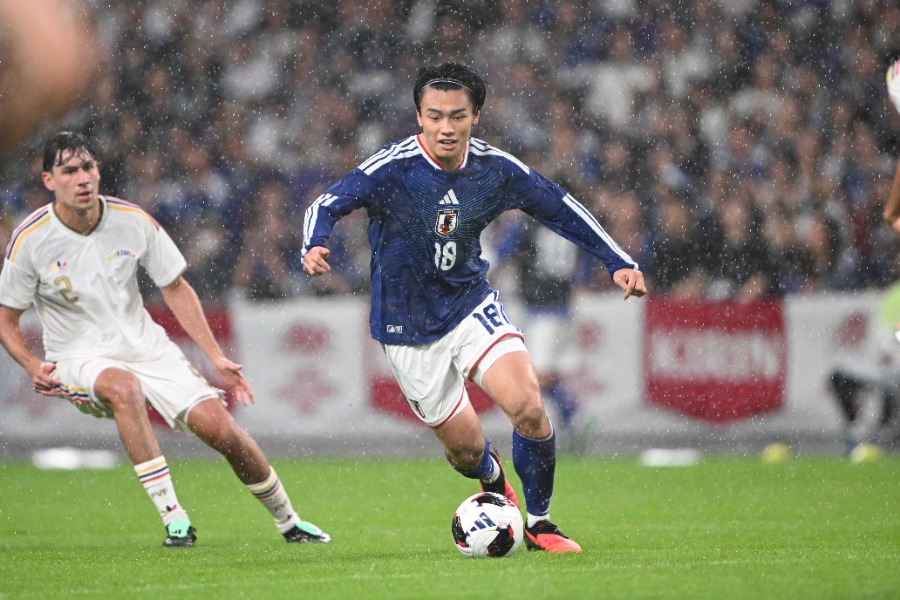 日本代表の上田綺世【写真：徳原隆元】