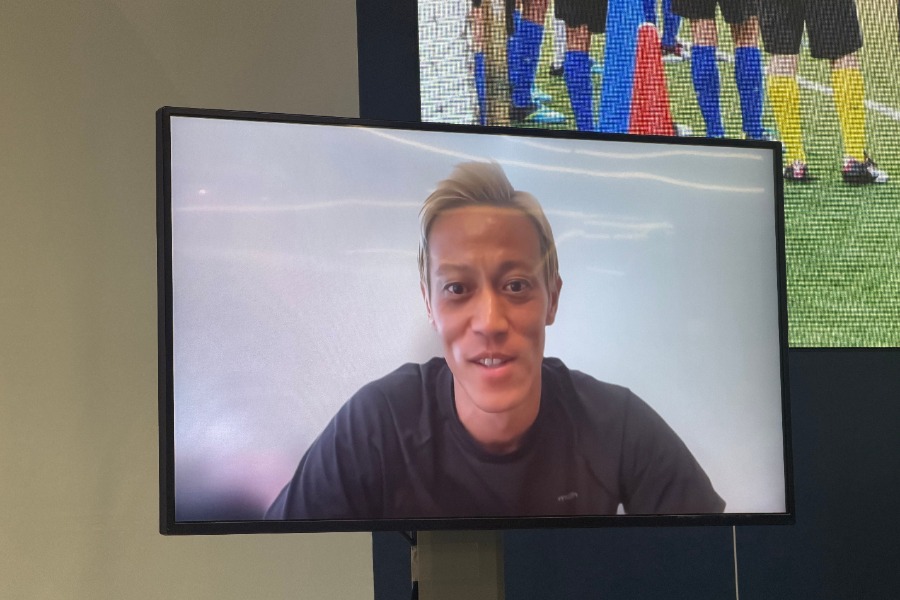 元日本代表の本田圭佑【写真:FOOTBALL ZONE編集部】