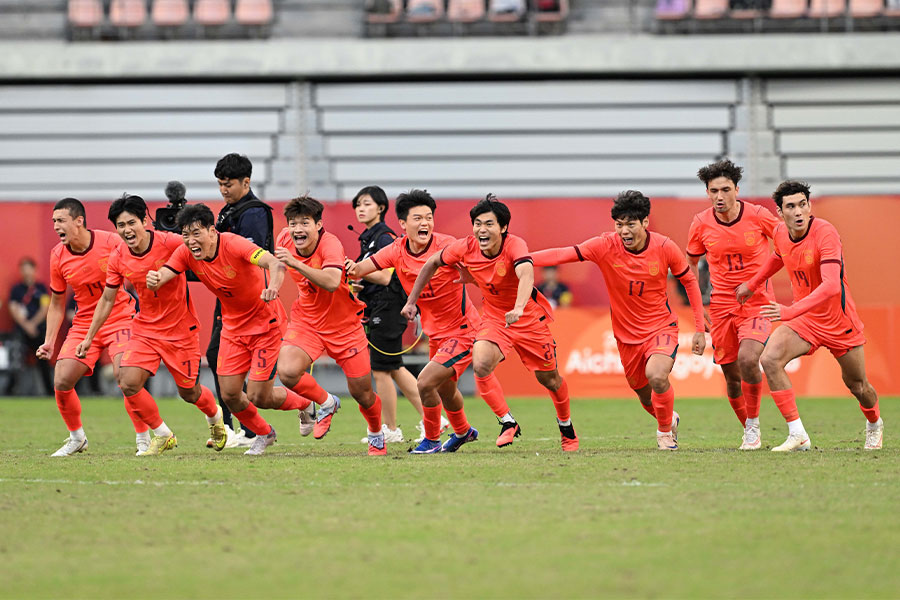 中国がPK戦で勝利して銅メダルを獲得した【写真：徳原隆元】