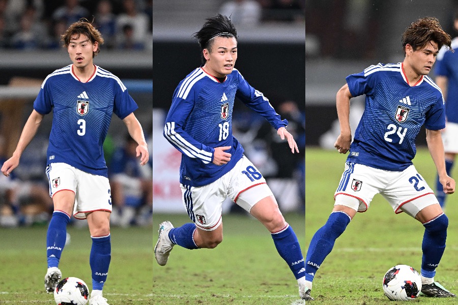NZ戦で活躍した(左から)瀬古歩夢、上田綺世、佐野海舟【写真:徳原隆元】