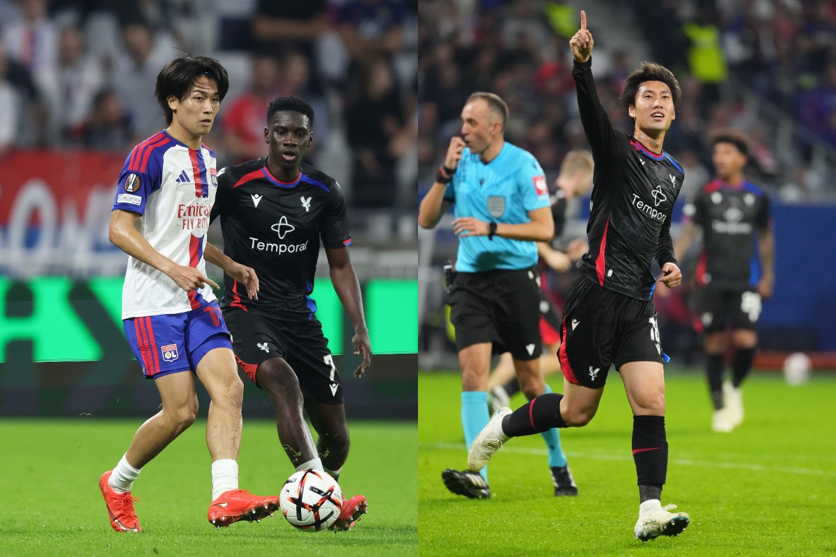 中村敬斗と鎌田大地が欧州ELで対戦した【写真：REX/アフロ】