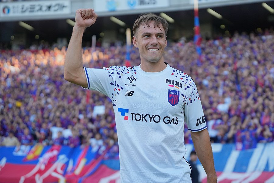 ダニ・ゴメスがJ1初ゴールを決めた【写真:増田美咲】