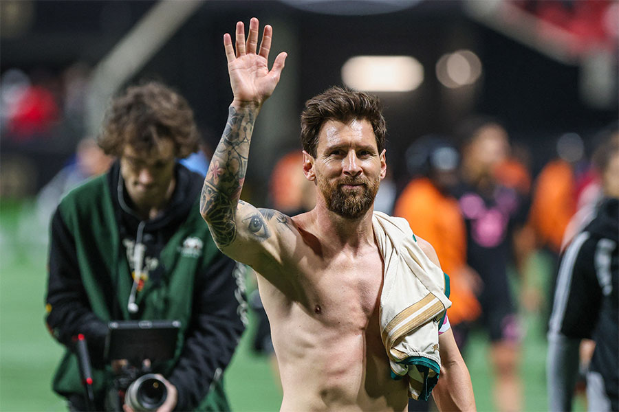 MLSでプレーするリオネル・メッシ【写真：ロイター】
