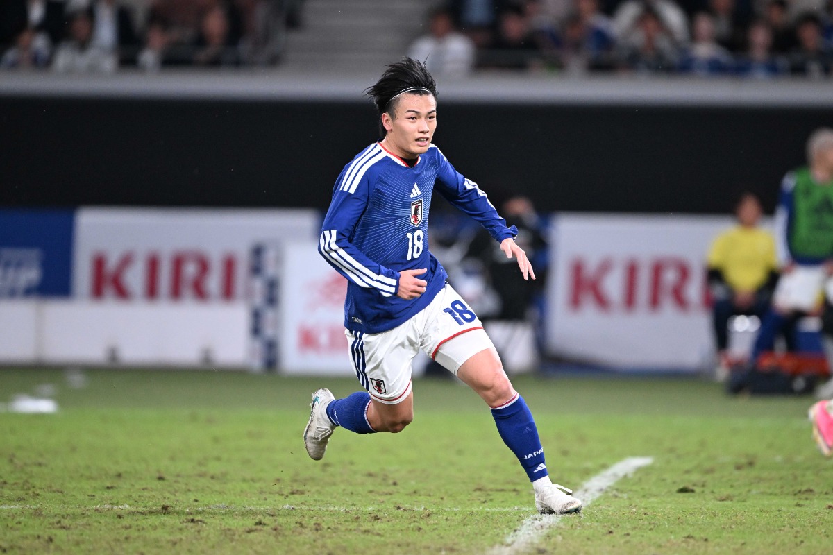 日本代表FWの上田綺世【写真:徳原隆元】